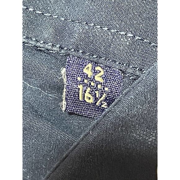 Cavalli Class Navy Blue Men's Button Up Long Sleeve Shirt Size‎ 42 16 1/2 - Picture 5 of 5